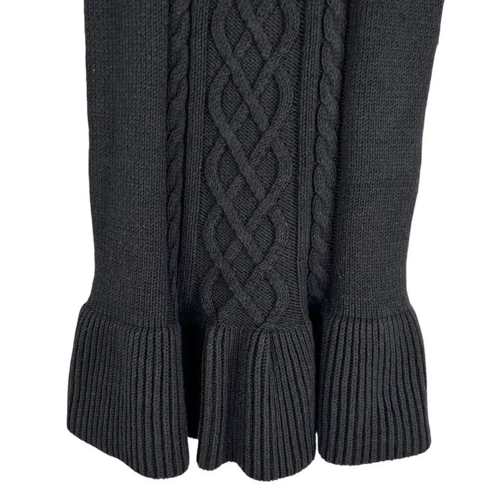 Gymboree Girls Cable Knit Sweater Dress Black 7 Sleeveless New